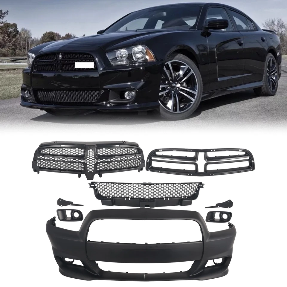 Fit For 2011-2014 Dodge Charger SRT 8 style Front Bumper Grille Cover Body Kit Foto 1 de 4