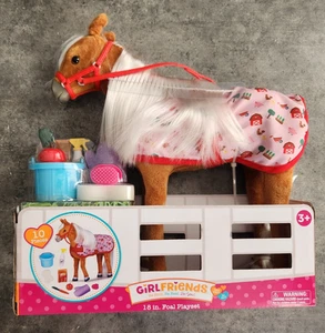 FREUNDINNEN FREUNDINNEN 18 ZOLL FOHLEN PFERD SPIELSET FÜR 18 ZOLL PUPPEN 10 TEILE - Bild 1 von 4