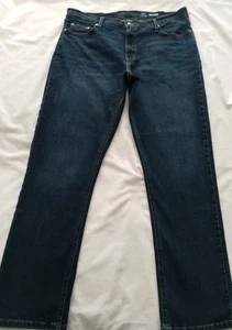 PANTALONES VAQUEROS DE MEZCLILLA AZUL OSCURO ELÁSTICOS RECTOS RELAJADOS GEORGE 36 38 X 32 USADOS EN EXCELENTE ESTADO PARA HOMBRE - Imagen 1 de 11