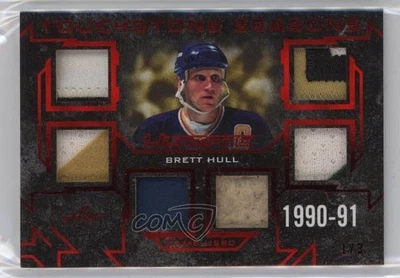 2018-19 Leaf Ultimate Touchstone Seasons Red /3 Brett Hull #TS-03 HOF - Image 1 of 2