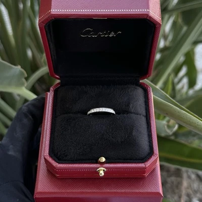 Cartier Platinum Channel Set 3mm .75cttw Diamond Eternity Band Ring Sz: 47 - Image 1 of 4