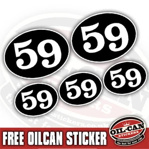cafe racer 59 retro stickers, scooter, racer, rocker decals - Picture 1 of 1