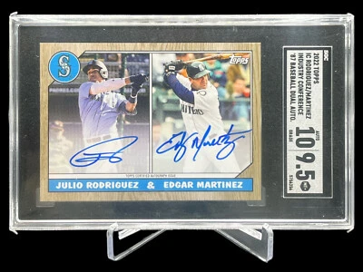 2022 Topps Industry Conference Julio Rodriguez, Edgar Martinez Dual AUTO SGC 9.5 - Image 1 of 2