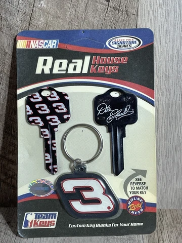 DALE EARNHARDT #3 REAL HOUSE KEYS 2 KEYS & KEY RING NEW Cover