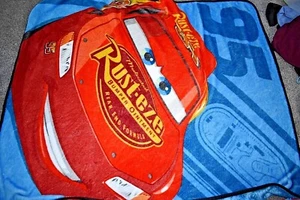D9 40x50 Disney Pixar CARS Lightning McQueen Silky Plush Toddler Throw Blanket - Picture 1 of 2