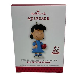Hallmark Keepsake Ornament Happiness is Peanuts Lucy All Set for School 2014 - Picture 1 of 4