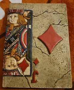 Playing Card Resin Faux Stone Look Plaque Jack Of  Diamonds  - Picture 1 of 9