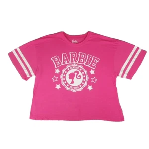 Barbie Doll Retro Pink Stretch Graphic T Shirt Girls Size XL 16-18 Pink - Picture 1 of 7