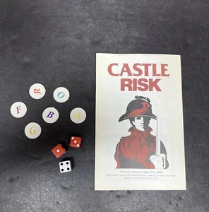 1990 Risk & Castle Risk Game Instruction Manual 6 Empire Castle Chips 3 Dice VTG - Picture 1 of 6