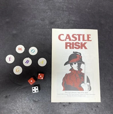 1990 Risk & Castle Risk Game Instruction Manual 6 Empire Castle Chips 3 Dice VTG - Image 1 of 4