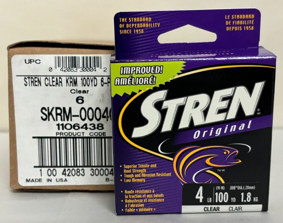 Stren - 6-Pack Original 4lb 100yd Clear Fishing Line - Image 1 of 4
