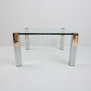 Couchtisch Draenert Sokrates Glas Chrom Beistelltsch Clubtisch 81 x 81 cm AWB