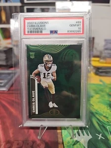 2022 Illusions Chris Olave T/C Emerald Rookie RC #69 PSA 10 POP 10 - Bild 1 von 2