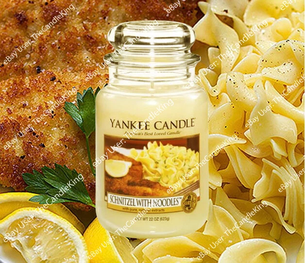 Yankee Candle Retired Schnitzel With Noodles Scent Large 22oz Jar Amost Full