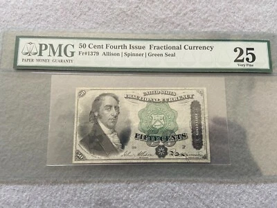 50 Cent United States Fractional Currency PMG Certified - Image 1 of 4