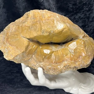Geoda de cuarzo áspero hierro manchado ágata rojo naranja 7,11 lb" de calcedonia botrioidal de 8 - Imagen 1 de 9