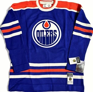 NWT-XL EDMONTON OILERS CCM TEAM CLASSIC NHL LICENSED WOOL STLYE SWEATER/JERSEY - Picture 1 of 6