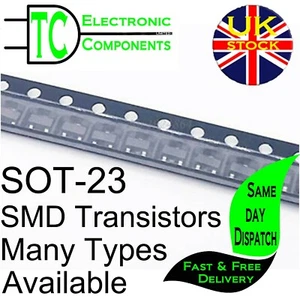 SOT23 SMD Transistors A1015 to 2SC3566 Surface mount SMT - Picture 1 of 6