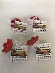 Hummingbird Ring Feeder Hand Feed Hummingbirds Zummr Ring Red Lot Of 4 New - Picture 1 of 3