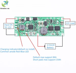 Charging Step Up Booster Module Dc 5v-12v To 9v/12v For 18650 Lithium Battery E - Imagen 1 de 5