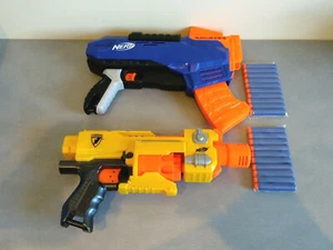 2 Pistolas NERF N-STRIKE Barricade RV-10 Y Rukkus ICS-8 + 20 Dardos Nuevos - Imagen 1 de 6