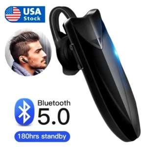 Wireless Bluetooth 5.0 Earpiece Headset Driving Trucker Earbuds Noise Cancelling - Picture 1 of 12