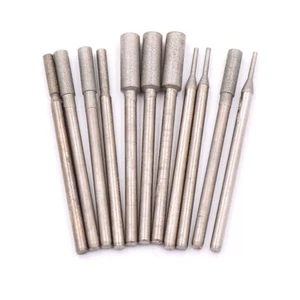 Shank Diamond 2.35mm Burr Grinding Polishing Drill Bit For Jewelry 600/1200 Grit - Picture 1 of 4