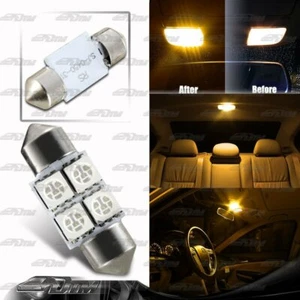 31MM AMBER Festoon 4-SMD Interior LED Dome Map Light DE3021/3022/3175 For TOYOTA - Bild 1 von 4
