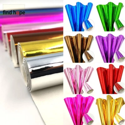 Mirror Shiny Glossy PU Faux Leatherette Fabric Sheet Bows Handmade Earring DIY - Image 1 of 4