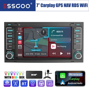 Carplay DAB+ Autoradio Android 13 GPS Wifi 2+32G Für VW Touareg Transporter V T5 - Bild 1 von 16