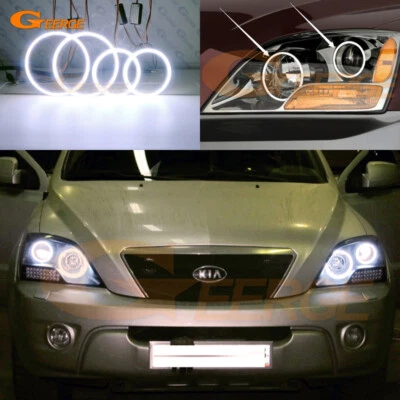 Anillos de halo ojos de ángel LED ultra brillantes COB para Kia Sorento I BL 2006-2009 Foto 1 de 4