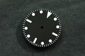 Einfache Milsub Uhr 27 mm Zifferblatt für DG 2813 Uhrwerk ohne Datum weiße Lume - Bild 1 von 1