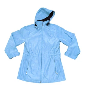 Gallery Jacket Parka Womens size XS Blue Hooded Full Zip Pocket Vintage - Picture 1 of 6