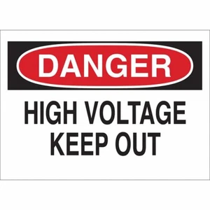 Danger High Voltage Keep Out Sign Plastic 10 x 14 ANSI OSHA ANSI - Picture 1 of 5