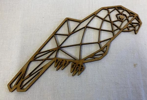 Laser Cut Geometric Parrot Animal Shape 195mmX180mmX3mm MDF Craft Art - Picture 1 of 1
