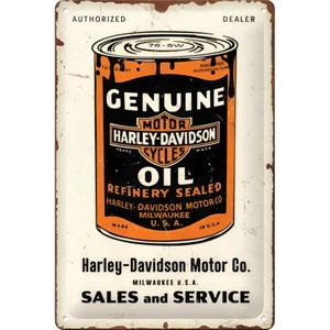 Harley Davidson Vintage Metal Sign Oil Can Advertisement Garage Sign 12x8 Inch - Picture 1 of 2