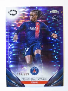 2023/24 Topps Chrome UEFA Womens Soccer Tabitha Chawinga Purple Rookie Card /299 - Picture 1 of 2