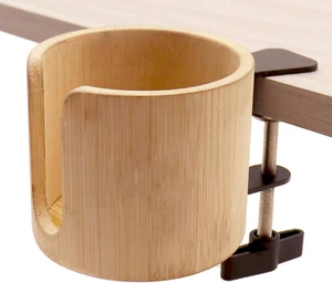 Desk Cup Holder, Anti-Spill Cup Holder for Desk, Table Edge Clamp Cup Holder Des - Picture 1 of 12