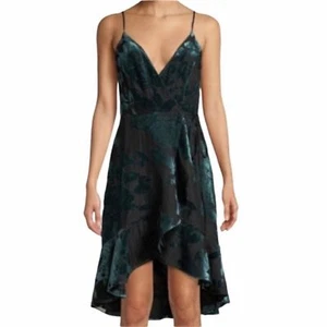 Amanda Uprichard Velvet Wrap Spaghetti Straps  Cocktail Dress  Size S Small New - Picture 1 of 12