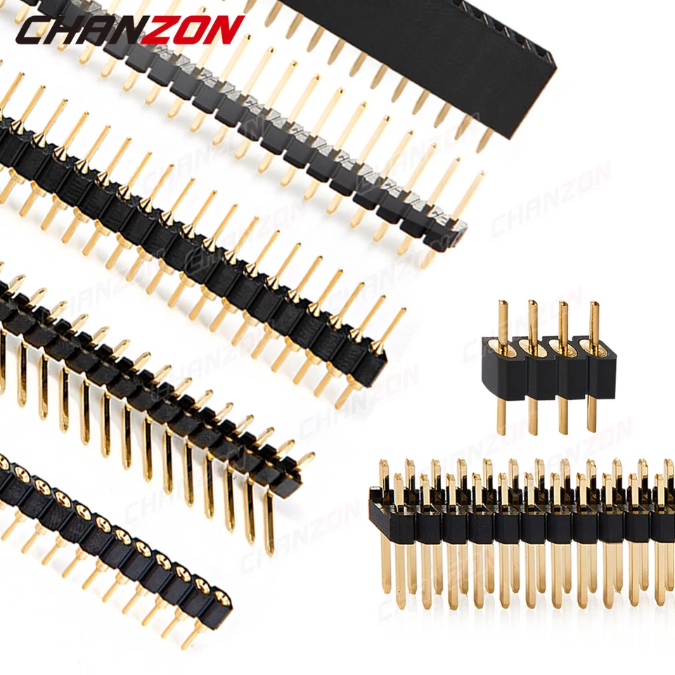 Male Female 2.54mm pitch 40Pin Header Socket Single Double Row Connector Strip - Image 1 of 4