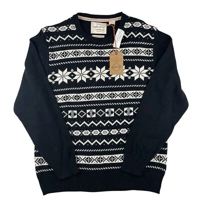NWT Weatherproof Vintage Sweater Mens XL Black White Snowflake Ski Lodge Preppy - Image 1 of 4