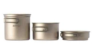 Vango Titanium 3 Piece Camping Cook Pot Pan Set - Picture 1 of 9