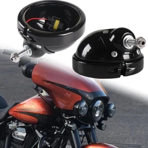 Carcasa de luz de lámpara de paso de motocicleta de 4,5" para Harley Softail Road King - Imagen 1 de 12