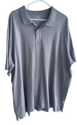 Lands End Outfitters Mens Cotton Short Sleeve Polo Shirt Size 3XL Light Gray - Image 1 of 4