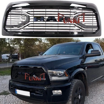 Rejilla negra brillante para Dodge Ram 2500/3500 2013-2018 parrilla de actualización con letras Foto 1 de 4