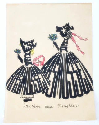 Silueta Madre Hija Años 20 Esther Rasmussen - Elwin Eichhorst - Original Foto 1 de 4