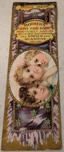 *RARE* VICTORIAN ADVERTISING BOOKMARK DR. D.B. HANDS MEDICINE CO. FOR CHILDREN - Picture 1 of 2