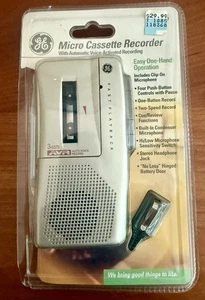General Electric GE Micro Cassette Recorder Handheld AVR 3-5375 New SEALED - Picture 1 of 4