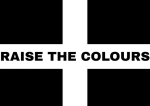 Personalised Cornwall Flag - Custom RAISE THE COLOURS Banner. 3X5FT. 4 Eyelets. - Picture 1 of 1