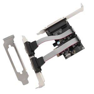 PCI-E To 2 Serial Card 1 Parallel Port Card Desktop PCI Expansion Card LPT P XD - Picture 1 of 7